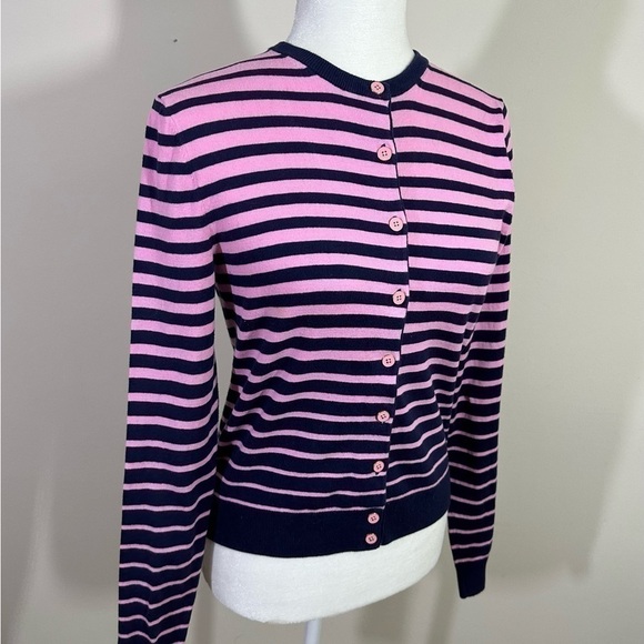 Lilly Pulitzer Sweaters - Lilly Pulitzer sz XSM sweater cardigan in navy and a deep pink. Lightweight